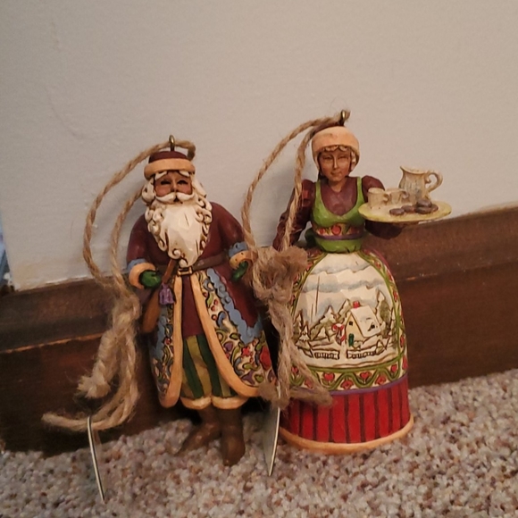 Jim Shore Santa/Mrs. Claus Hanging Ornament